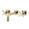 Kingston Brass KS6122ZX Two-Handle Wall Mount Bathroom Faucet, Polished Brass KS6122ZX - alternate 1